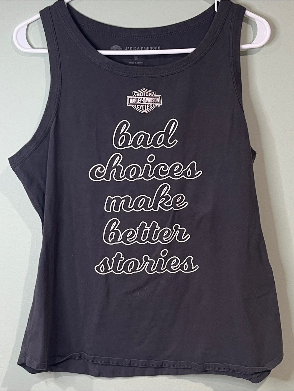 Harley-Davidson Black Women's Graphic Tank with White Script